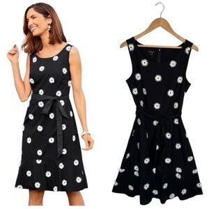 Talbots black midi dress